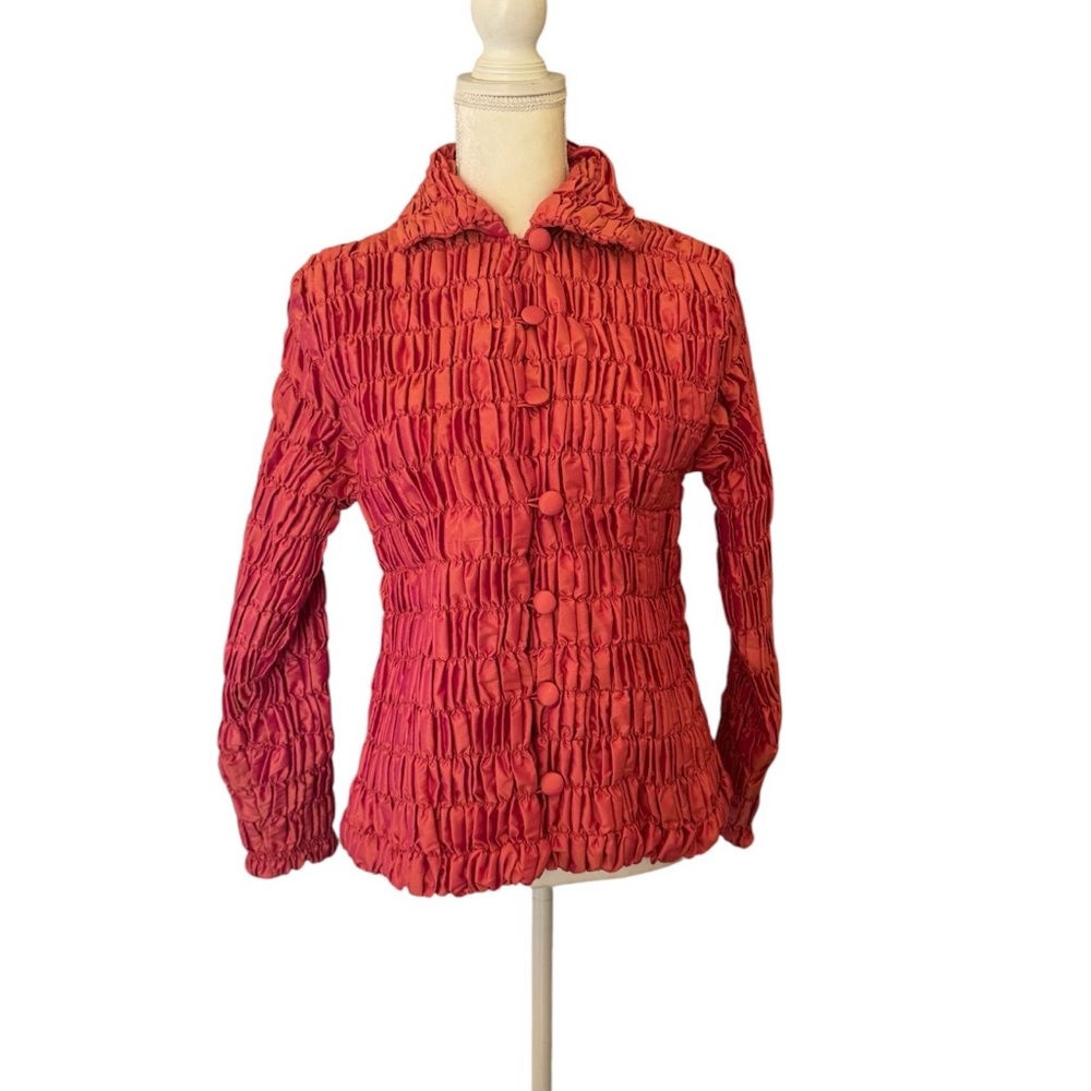 Richard K. Tsao Textured Red Women's Jacket